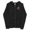 Unisex fleece zip up hoodie